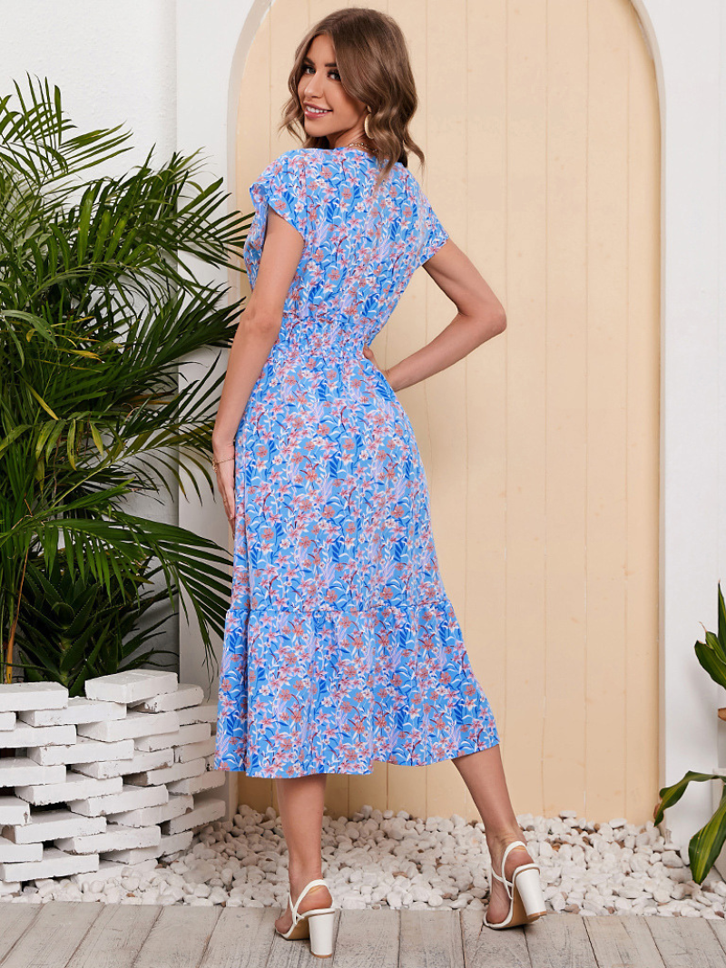 Robe Sophie Longue Évasée en Chiffon