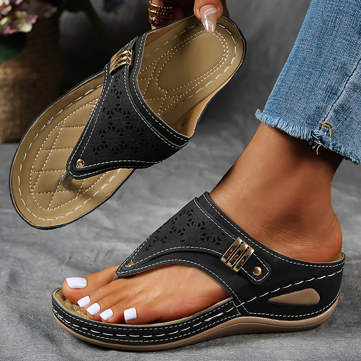 Sandale de la hauteur Confort et Style