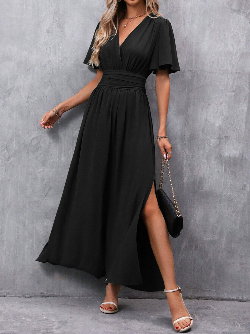 Robe Fendue Élégante et Tendance Pour Femme