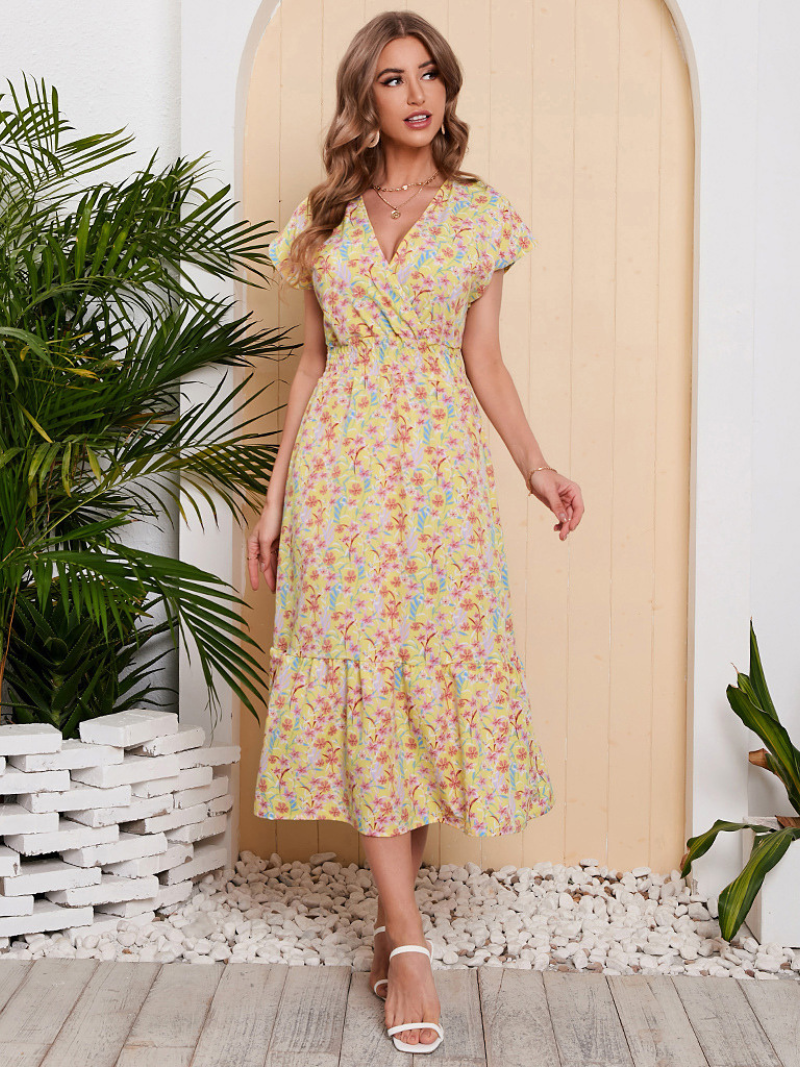 Robe Sophie Longue Évasée en Chiffon