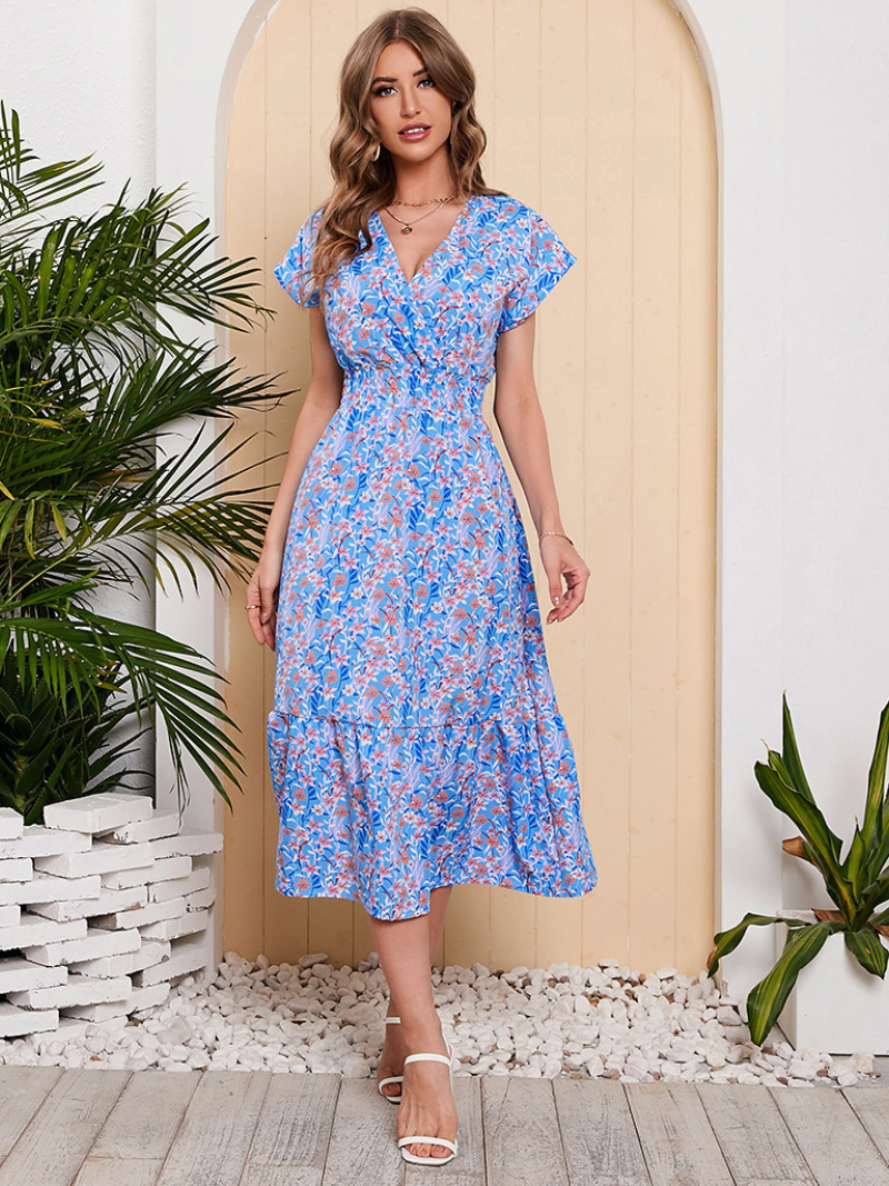 Robe Sophie Longue Évasée en Chiffon