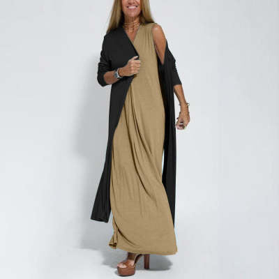 Tenue Décontractée V-Neck & Long Cardigan