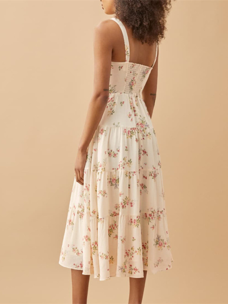 Robe Vintage Fleurie à Bretelles