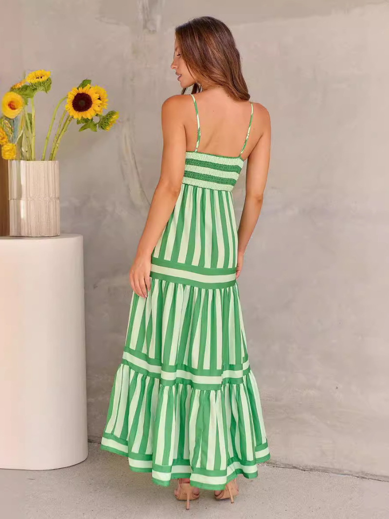 Robe Rayée Femme Dos Nu