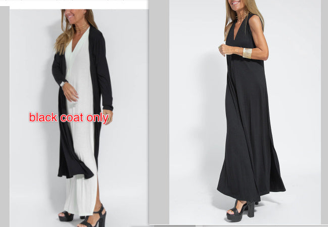 Tenue Décontractée V-Neck & Long Cardigan
