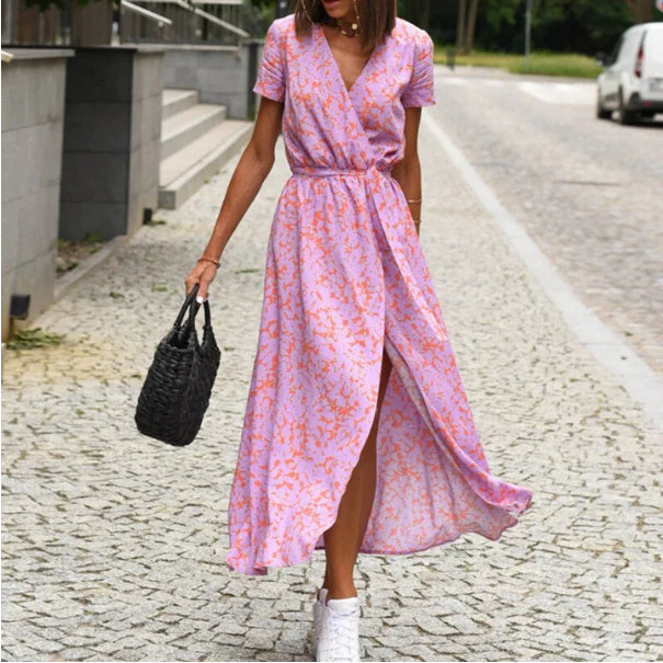 Robe de Plage Imprimée Élégante