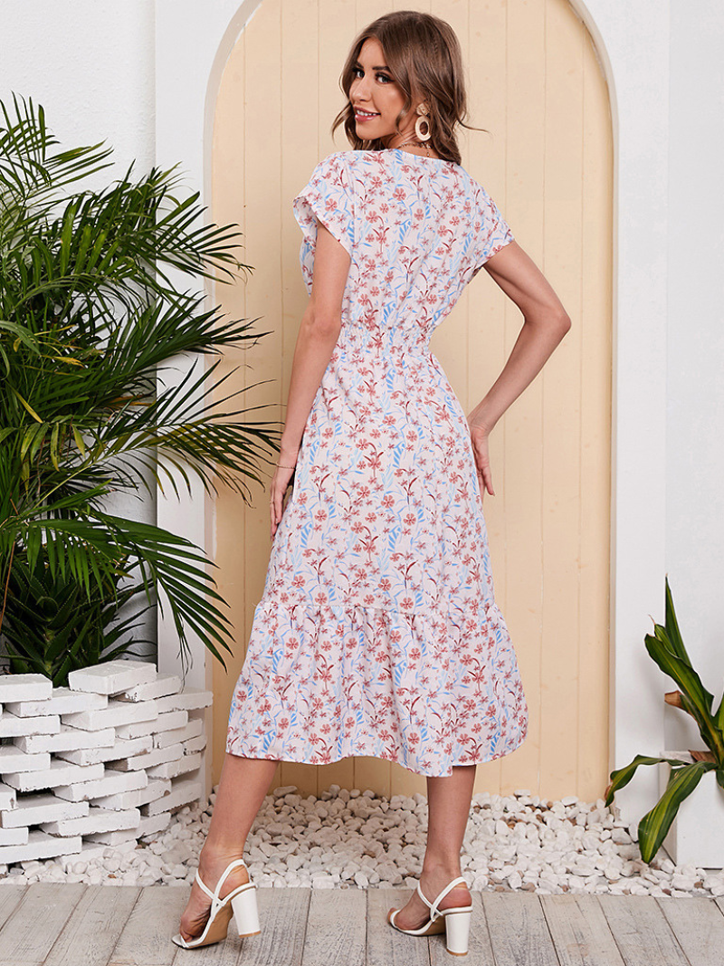 Robe Sophie Longue Évasée en Chiffon