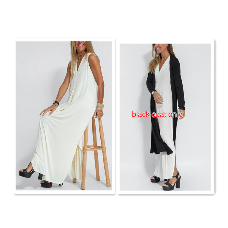 Tenue Décontractée V-Neck & Long Cardigan
