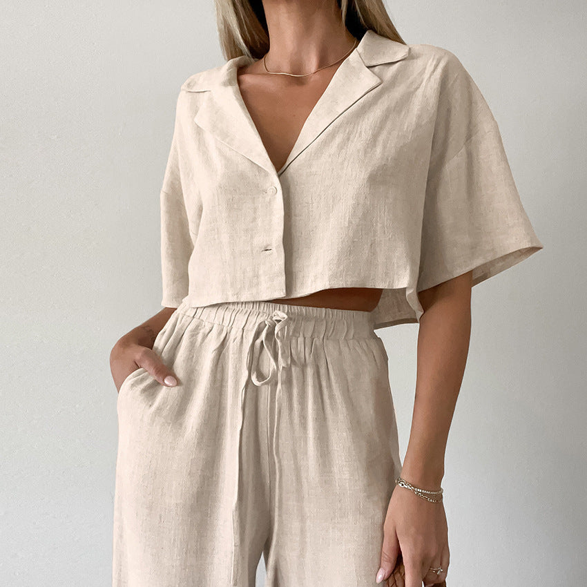 Nahla – Ensemble Homewear en Coton et Lin