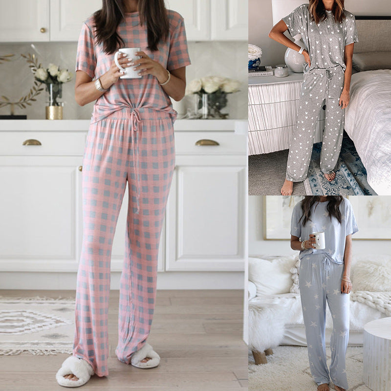 Pyjama Femme Deux Pièces Imprimé – Douceur et Élégance à la Maison