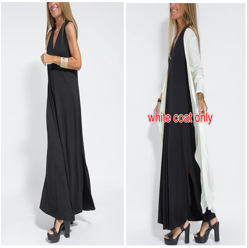 Tenue Décontractée V-Neck & Long Cardigan