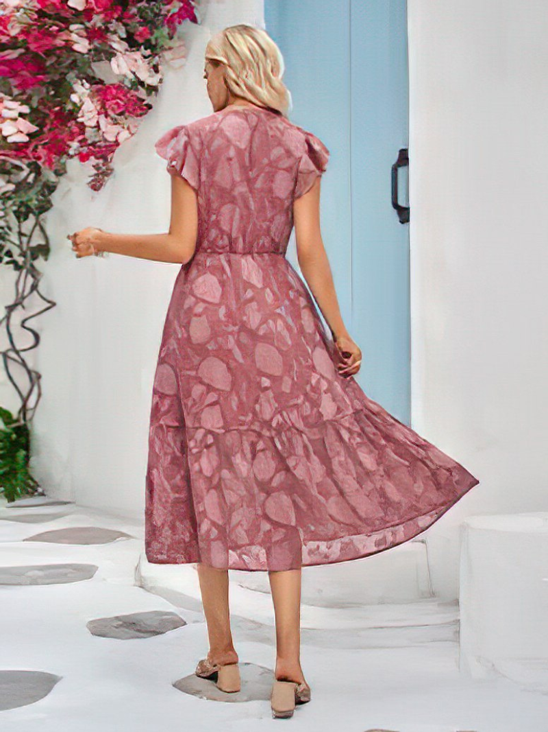 Robe Col V Sans Manches Décontractée