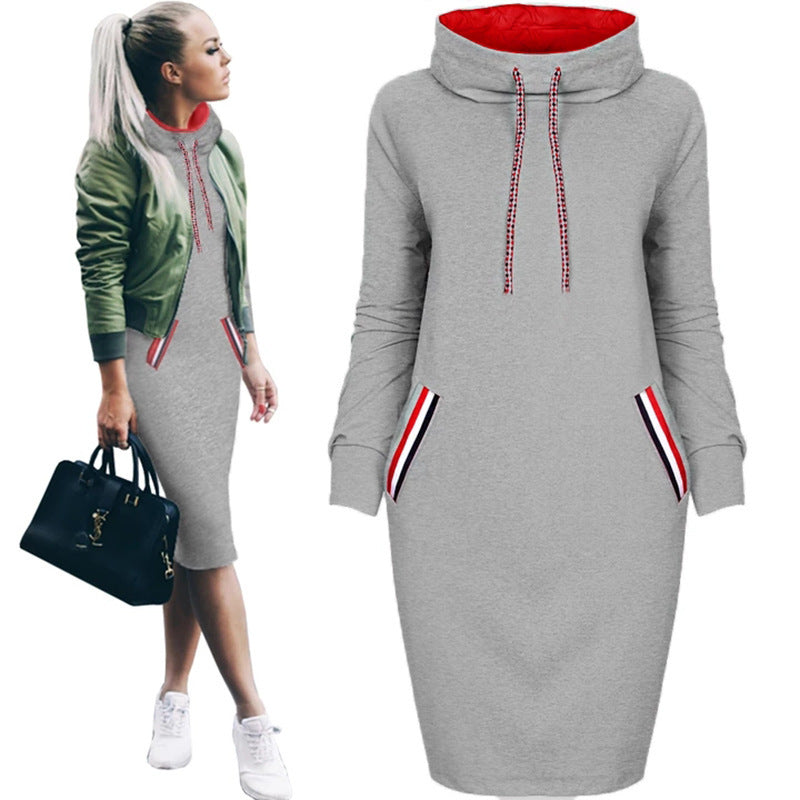 Maïa – Robe Pull Élégante à Col Montant