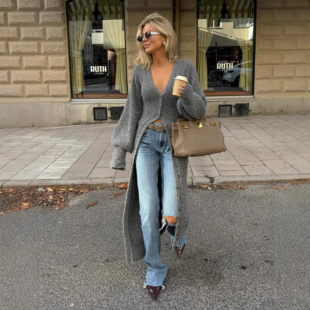 Élégance Douillette – Cardigan Long