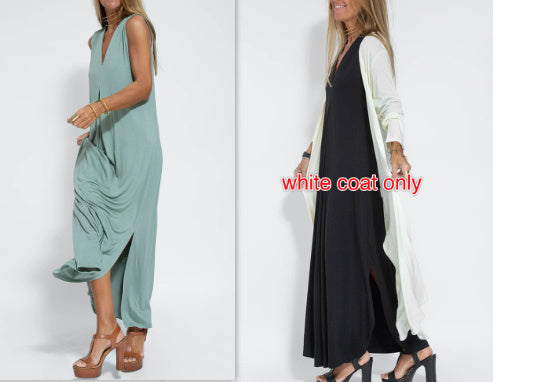 Tenue Décontractée V-Neck & Long Cardigan