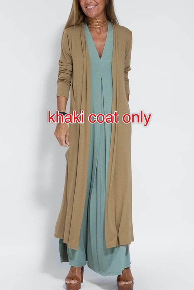 Tenue Décontractée V-Neck & Long Cardigan