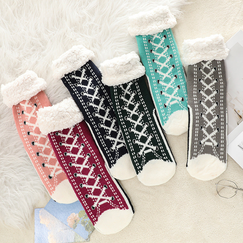 Chaussettes Pantoufles Ultra-Épaisses en Cachemire