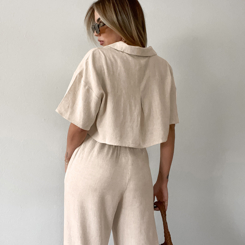 Nahla – Ensemble Homewear en Coton et Lin