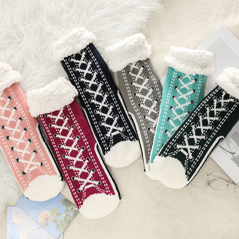 Chaussettes Pantoufles Ultra-Épaisses en Cachemire