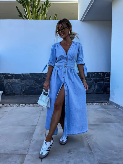 Robe Sima Brillez en Denim