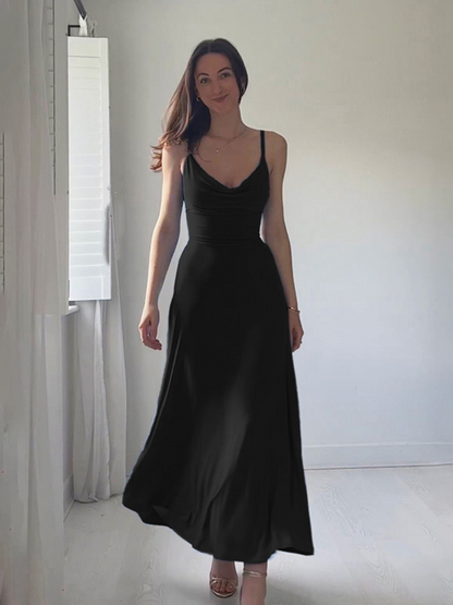 Robe Élégante Ajustée Col V Femme