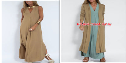 Tenue Décontractée V-Neck & Long Cardigan