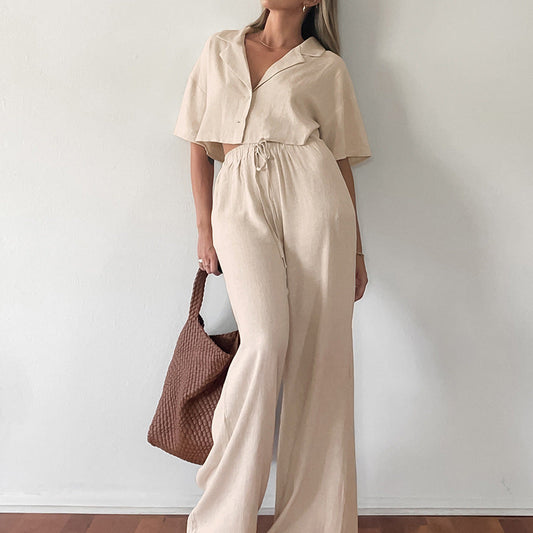 Nahla – Ensemble Homewear en Coton et Lin