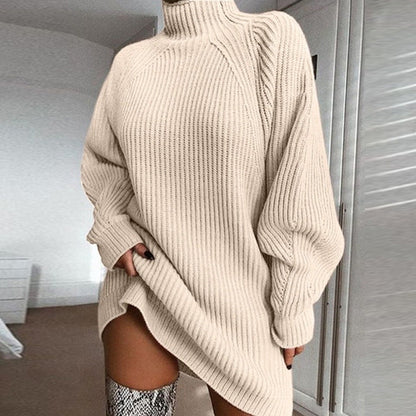 Robe Pull Col Roulé Confortable