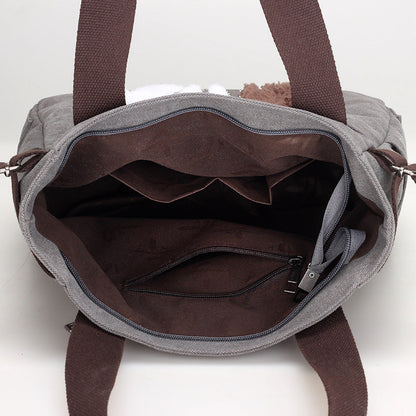 Sac en Toile avec Chat Mignon Appliqué