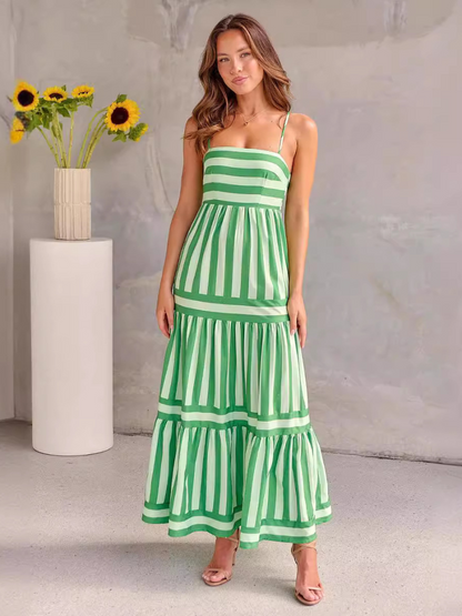 Robe Rayée Femme Dos Nu