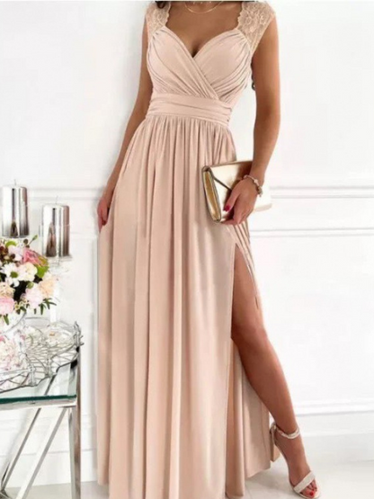 Robe Fendue Style Américain et Européen