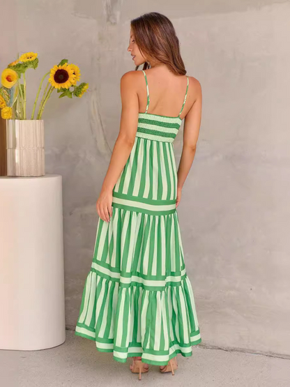 Robe Rayée Femme Dos Nu