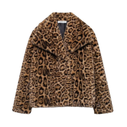 Veste duveteuse en fausse fourrure pour femme