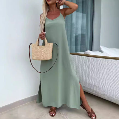 Robe d’Été Large à Bretelles Chic
