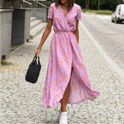 Robe de Plage Imprimée Élégante