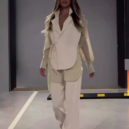 Ensemble Chiffon Patchwork Élégant