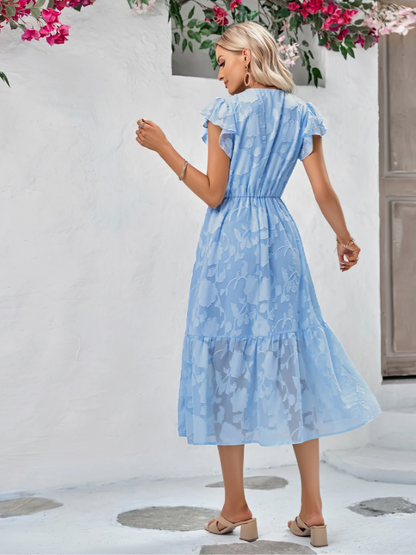 Robe Col V Sans Manches Décontractée