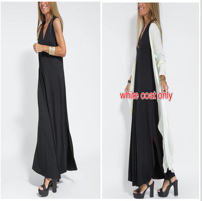 Tenue Décontractée V-Neck & Long Cardigan