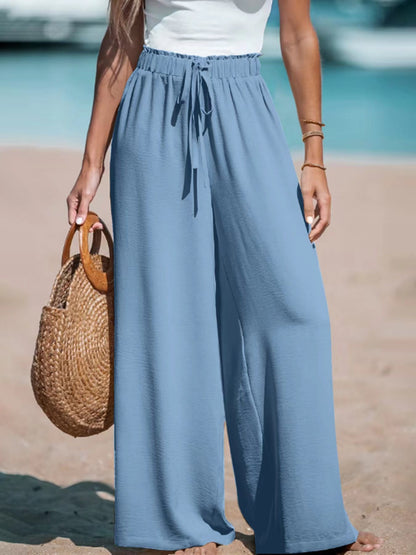 Pantalon Large Décontracté Élégant Femme