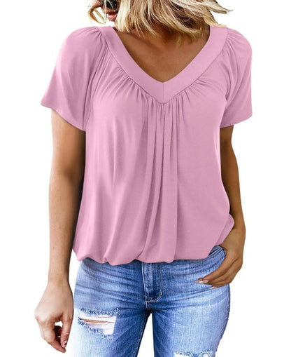 T-shirt Femme Col V – Simplicité Élégante au Quotidien