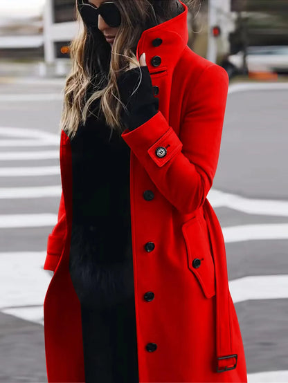 Manteau d'Hiver Femme à Col Rétro – Élégance et Chaleur