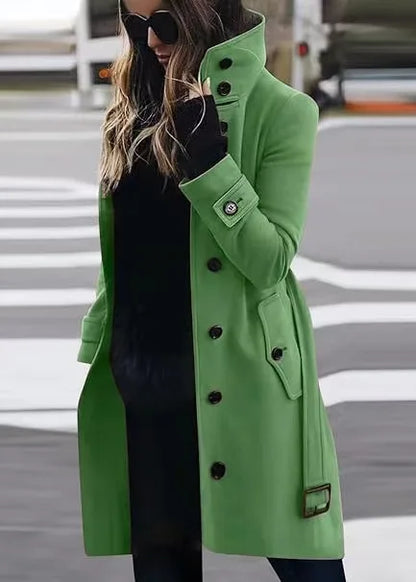 Manteau d'Hiver Femme à Col Rétro – Élégance et Chaleur
