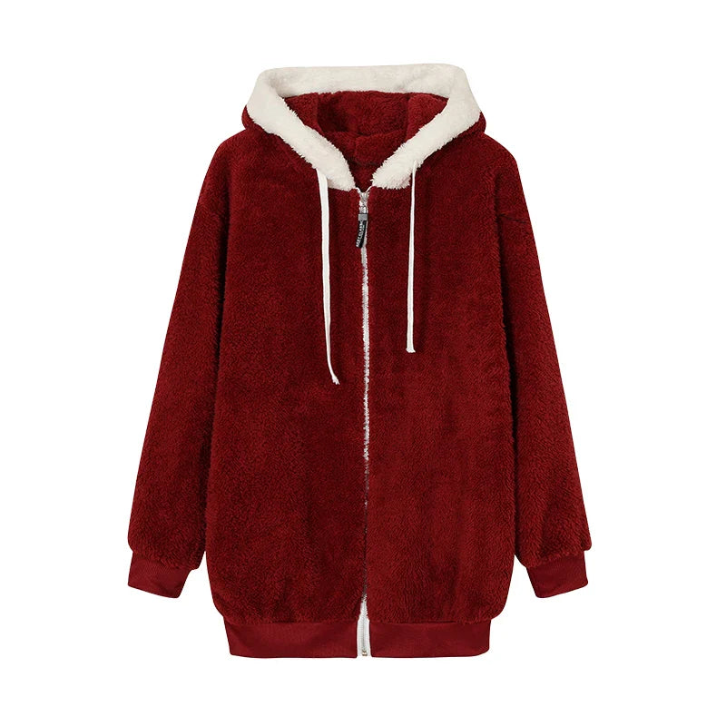 Veste Douce en Peluche - Chaleur et Style Décontracté