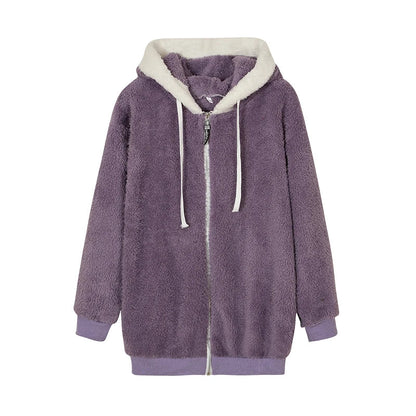 Veste Douce en Peluche - Chaleur et Style Décontracté