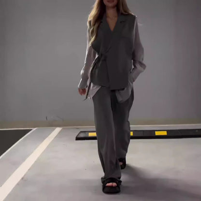 Ensemble Chiffon Patchwork Élégant