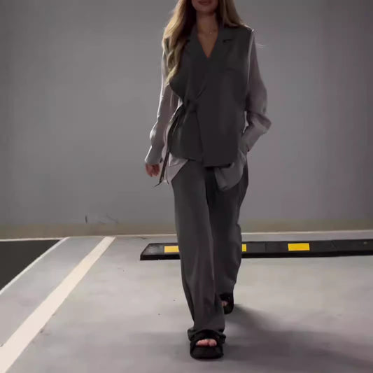 Ensemble Chiffon Patchwork Élégant