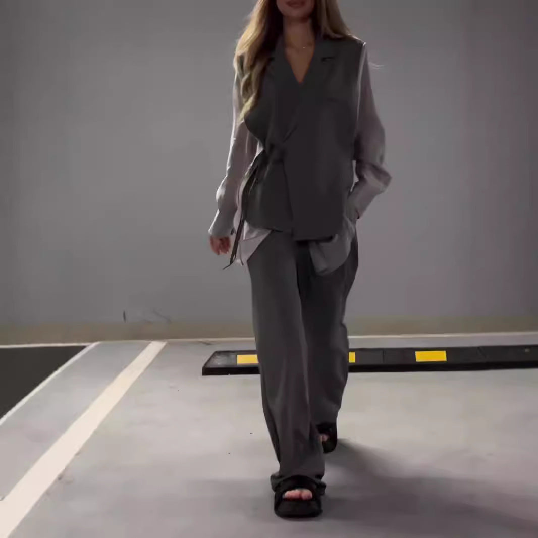Ensemble Chiffon Patchwork Élégant