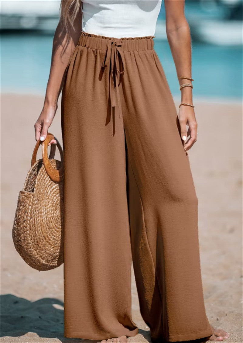 Pantalon Large Décontracté Élégant Femme