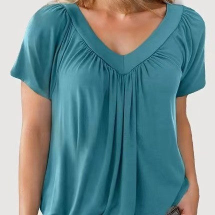 T-shirt Femme Col V – Simplicité Élégante au Quotidien