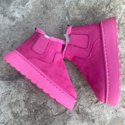 Bottes femme d'Hiver Chaudes à Semelles Épaisses